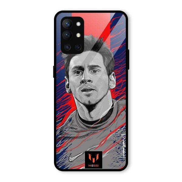 Messi For FCB Glass Back Case for OnePlus 9R