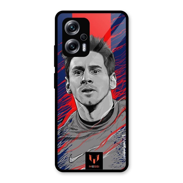 Messi For FCB Glass Back Case for Redmi K50i