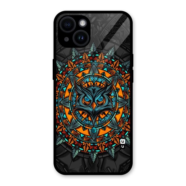 Mighty Owl Artwork Glass Back Case for iPhone 14