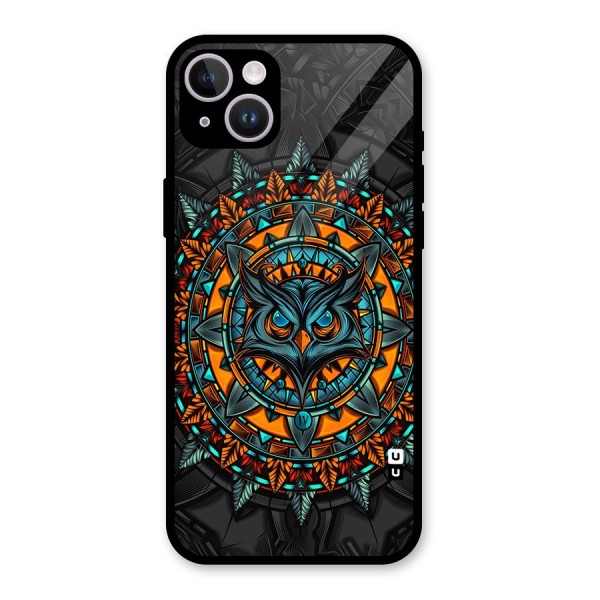 Mighty Owl Artwork Glass Back Case for iPhone 14 Plus