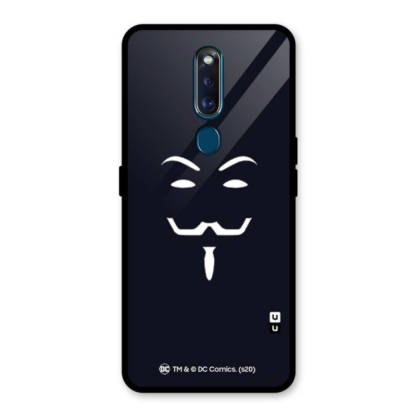 Minimal Anonymous Mask Glass Back Case for Oppo F11 Pro