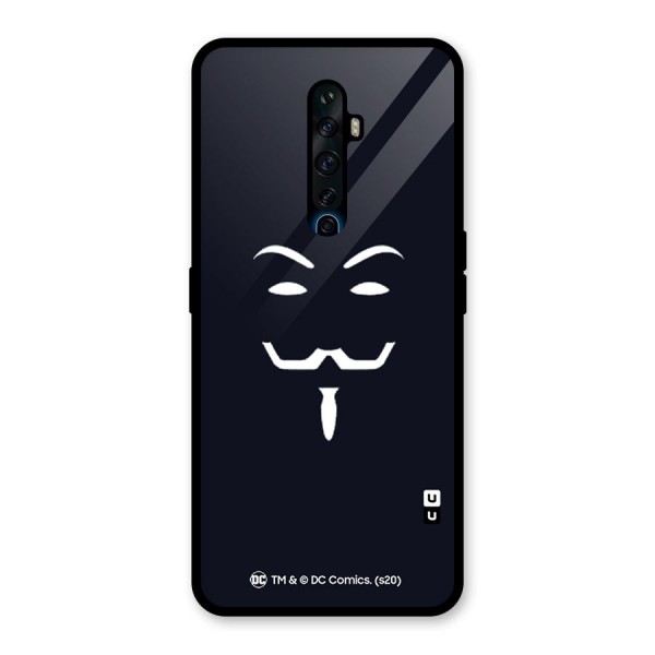 Minimal Anonymous Mask Glass Back Case for Oppo Reno2 Z