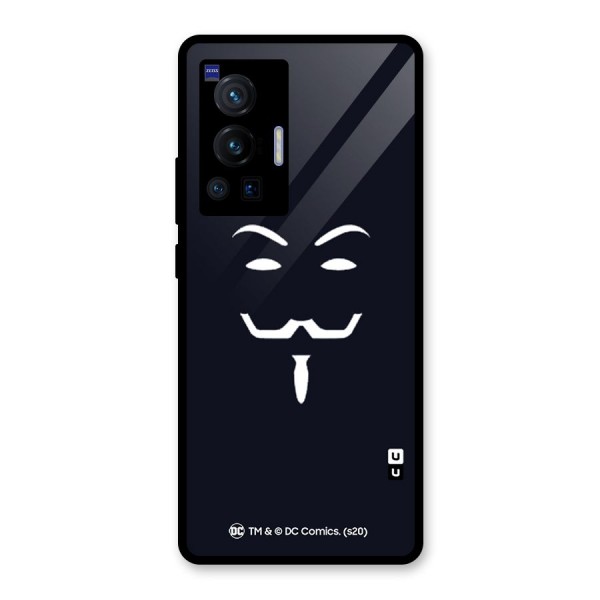 Minimal Anonymous Mask Glass Back Case for Vivo X70 Pro