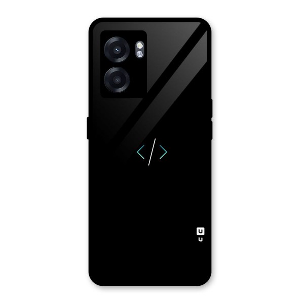 Minimal Dark Coding Glass Back Case for Oppo K10 (5G)