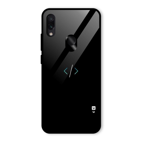 Minimal Dark Coding Glass Back Case for Redmi Note 7