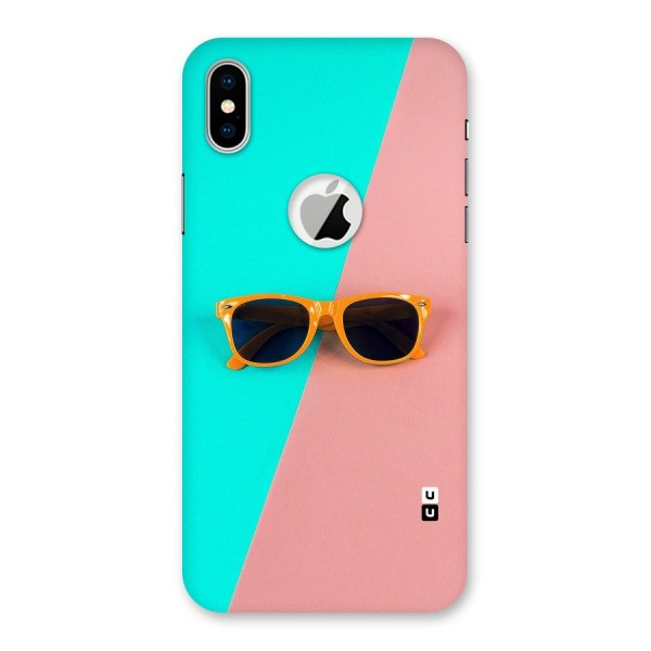 Minimal Glasses Back Case for iPhone XS Logo Cut