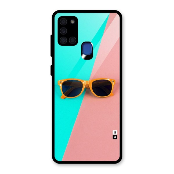 Minimal Glasses Glass Back Case for Galaxy A21s