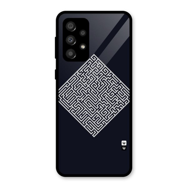 Minimal Maze Pattern Glass Back Case for Galaxy A32