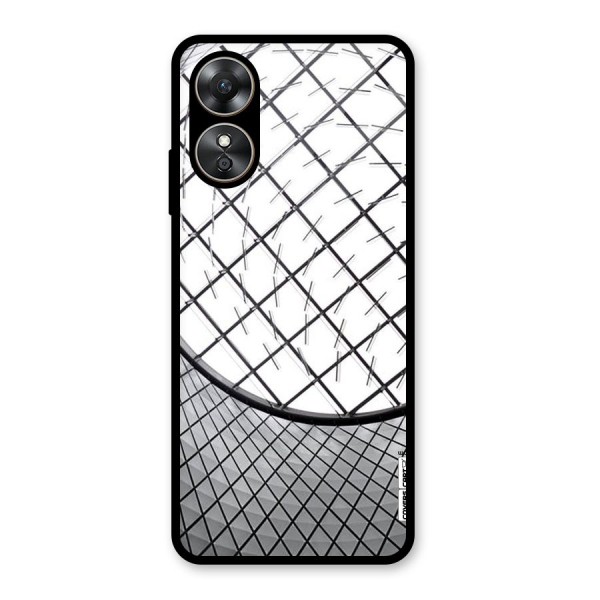 Modern Abstract Pattern Glass Back Case for Oppo A17