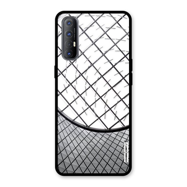 Modern Abstract Pattern Glass Back Case for Oppo Reno3 Pro