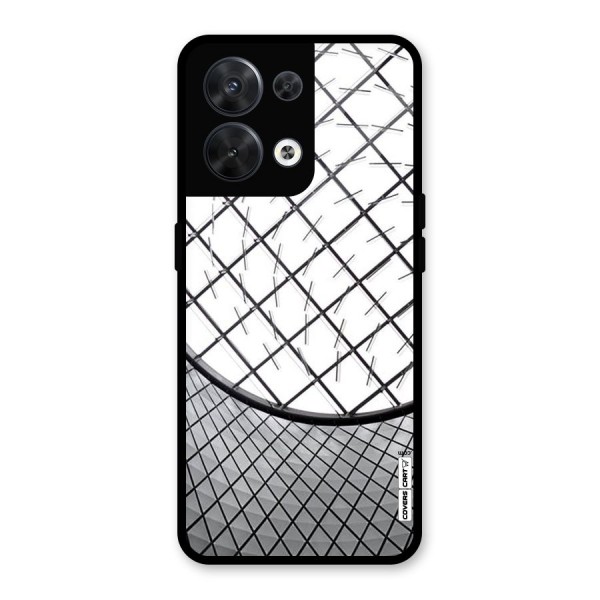 Modern Abstract Pattern Glass Back Case for Oppo Reno8 5G