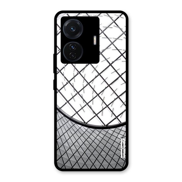 Modern Abstract Pattern Glass Back Case for Vivo T1 Pro