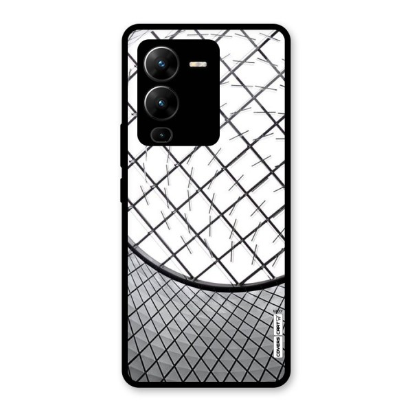 Modern Abstract Pattern Glass Back Case for Vivo V25 Pro