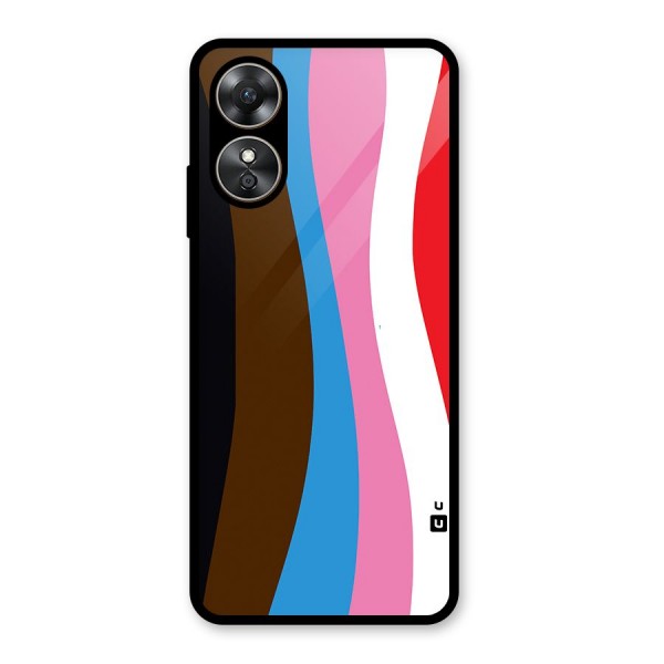 Modern Curves Glass Back Case for Oppo A17