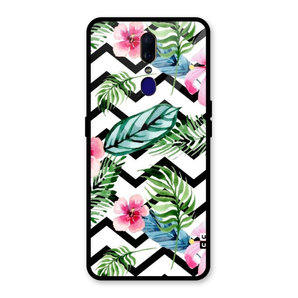 Modern Flowers Glass Back Case for Oppo F11