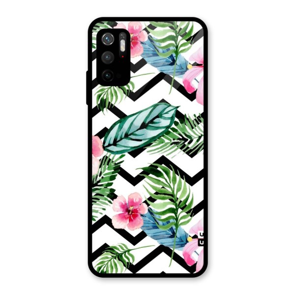 Modern Flowers Glass Back Case for Poco M3 Pro 5G