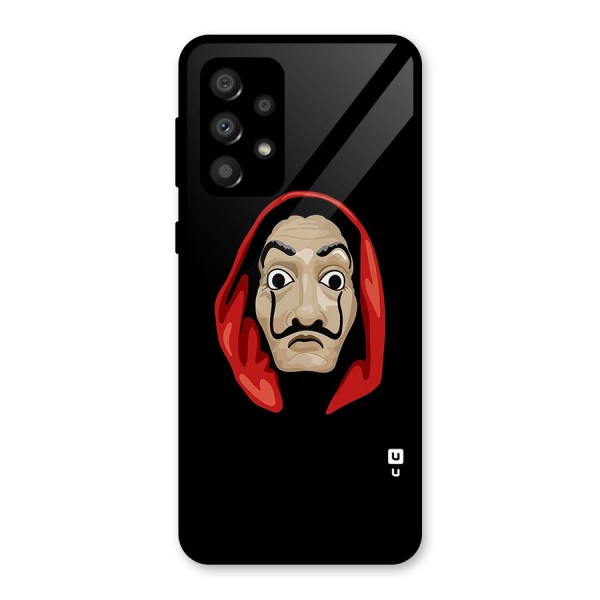 Money Heist Mask Glass Back Case for Galaxy A32