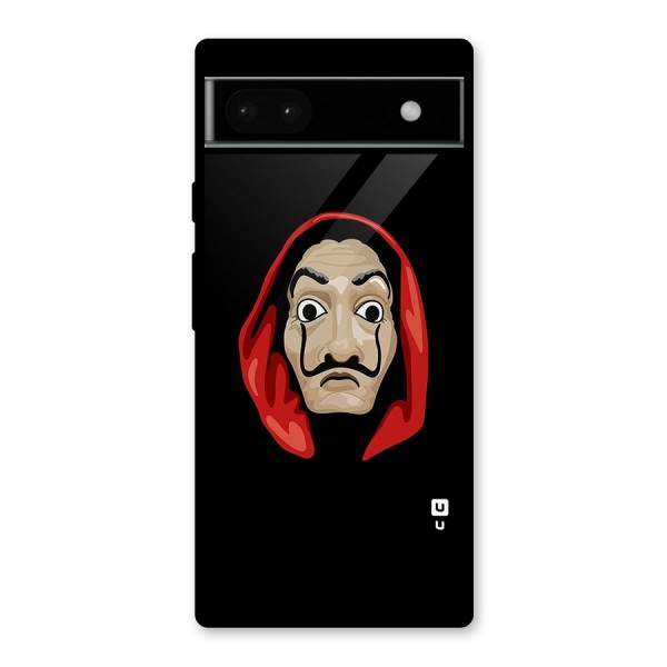 Money Heist Mask Glass Back Case for Google Pixel 6a