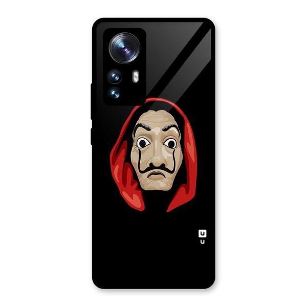 Money Heist Mask Glass Back Case for Xiaomi 12 Pro