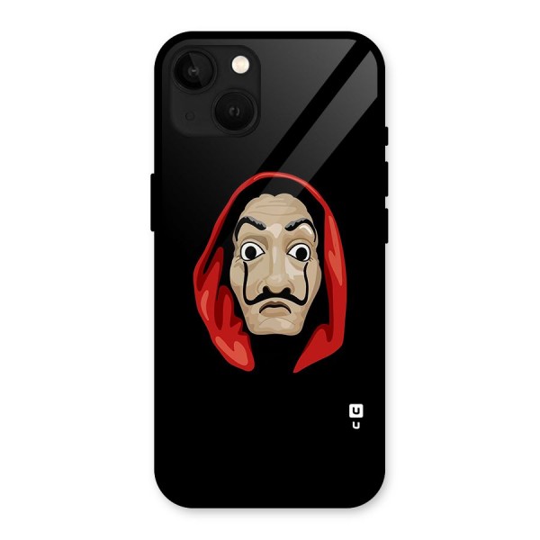 Money Heist Mask Glass Back Case for iPhone 13