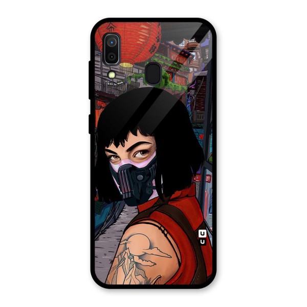 Money Heist Tokyo Mask Glass Back Case for Galaxy A30