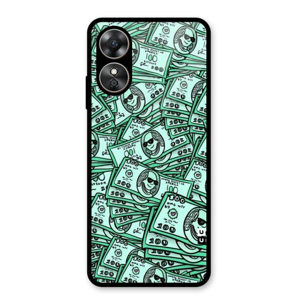 Money Swag Glass Back Case for Oppo A17