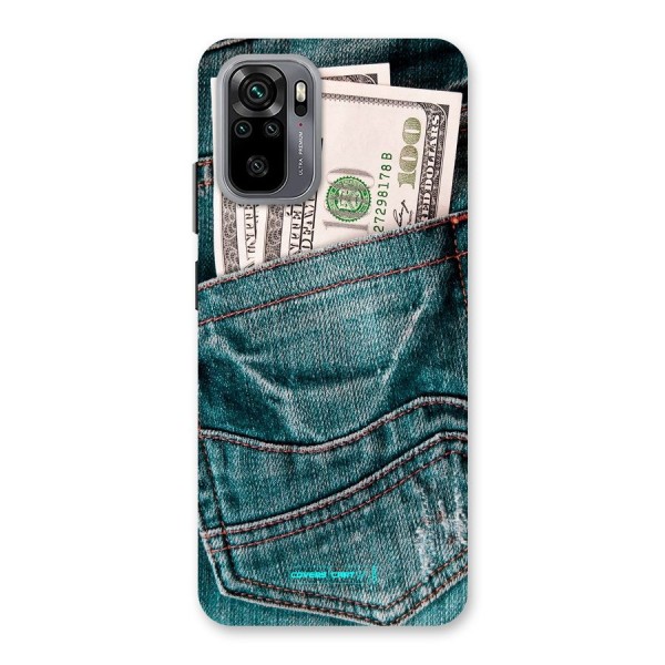 Money in Jeans Back Case for Redmi Note 10