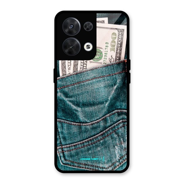 Money in Jeans Glass Back Case for Oppo Reno8 5G