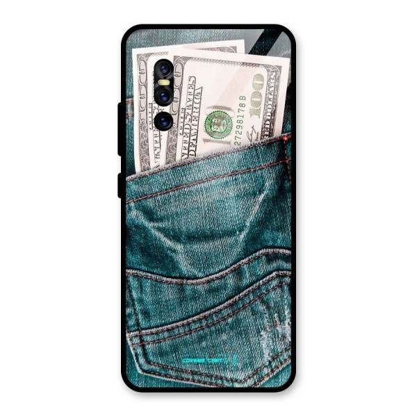 Money in Jeans Glass Back Case for Vivo V15 Pro