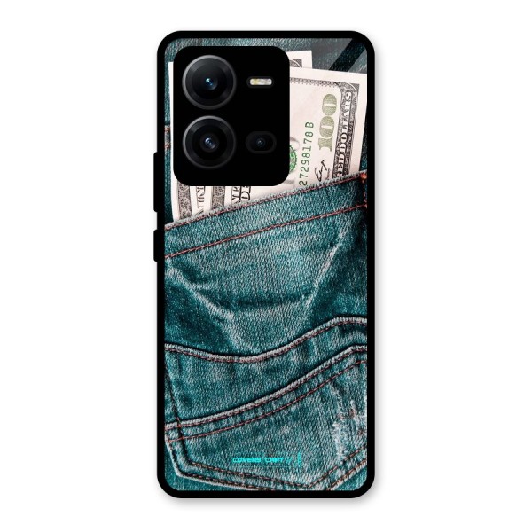 Money in Jeans Glass Back Case for Vivo V25