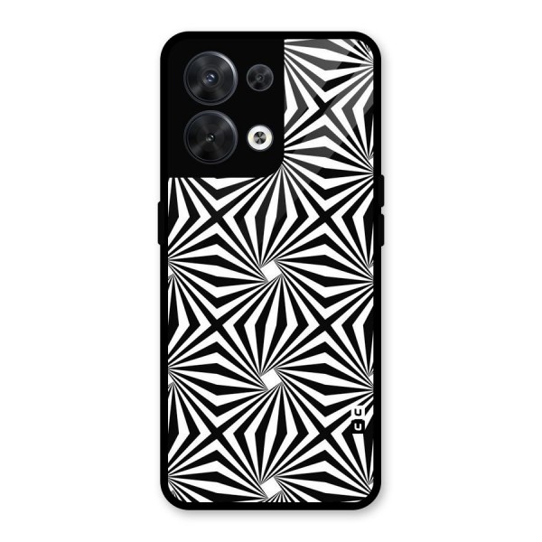 Monochromatic Swirls Glass Back Case for Oppo Reno8 5G