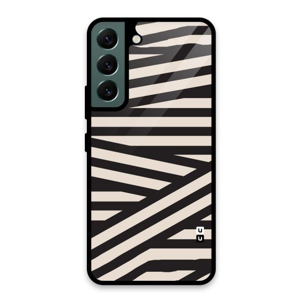 Monochrome Lines Glass Back Case for Galaxy S22 5G