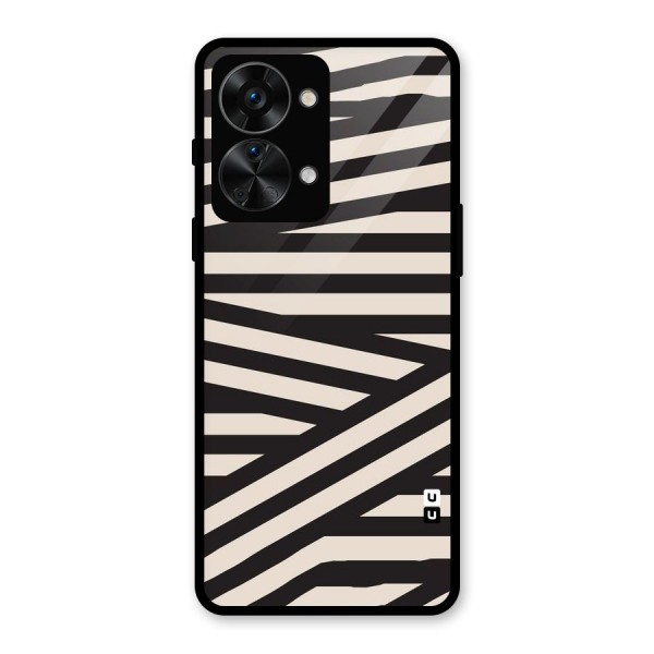 Monochrome Lines Glass Back Case for OnePlus Nord 2T