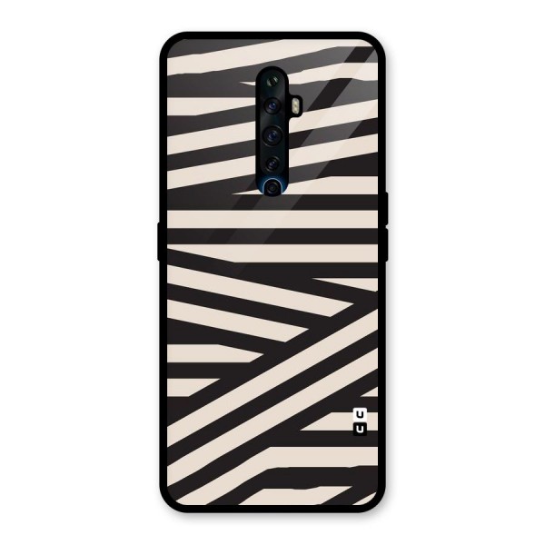 Monochrome Lines Glass Back Case for Oppo Reno2 Z