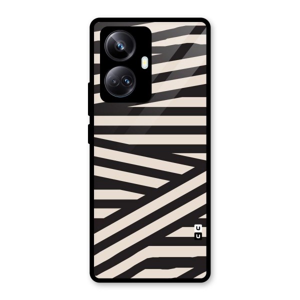 Monochrome Lines Glass Back Case for Realme 10 Pro Plus