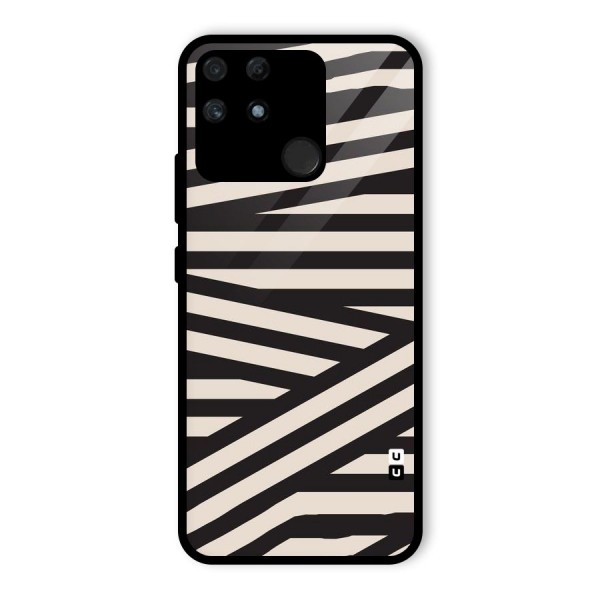 Monochrome Lines Glass Back Case for Realme Narzo 50A