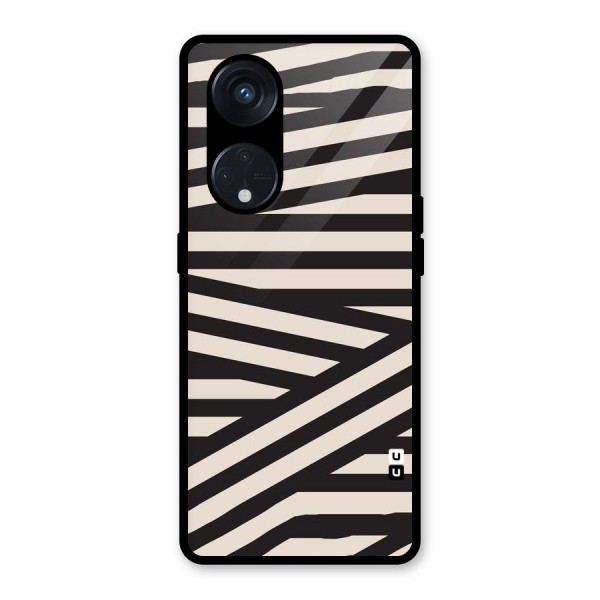 Monochrome Lines Glass Back Case for Reno8 T 5G