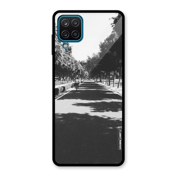 Monochrome Path Glass Back Case for Galaxy A12