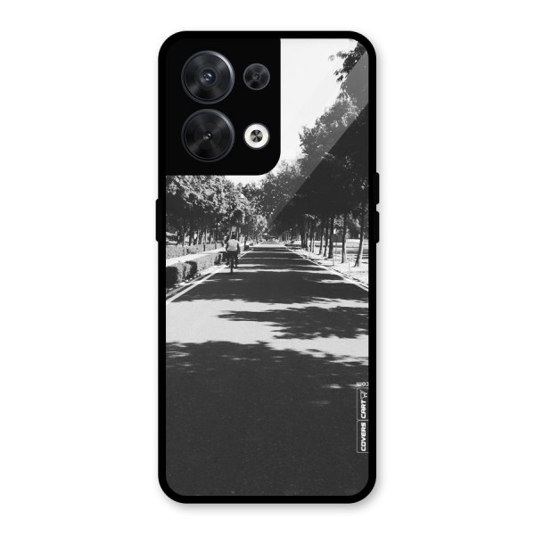 Monochrome Path Glass Back Case for Oppo Reno8 5G