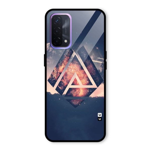 Moon Abstract Glass Back Case for Oppo A74 5G