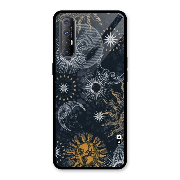 Moon And Sun Glass Back Case for Oppo Reno3 Pro