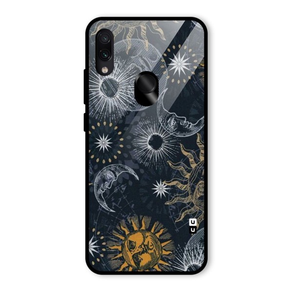 Moon And Sun Glass Back Case for Redmi Note 7