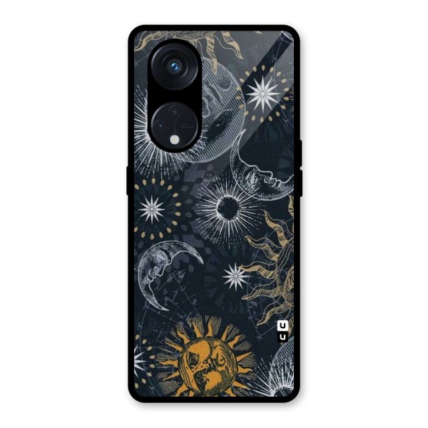 Moon And Sun Glass Back Case for Reno8 T 5G