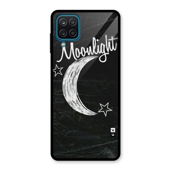 Moon Light Glass Back Case for Galaxy A12