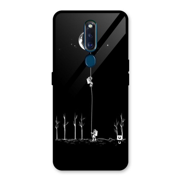 Moon Man Glass Back Case for Oppo F11 Pro