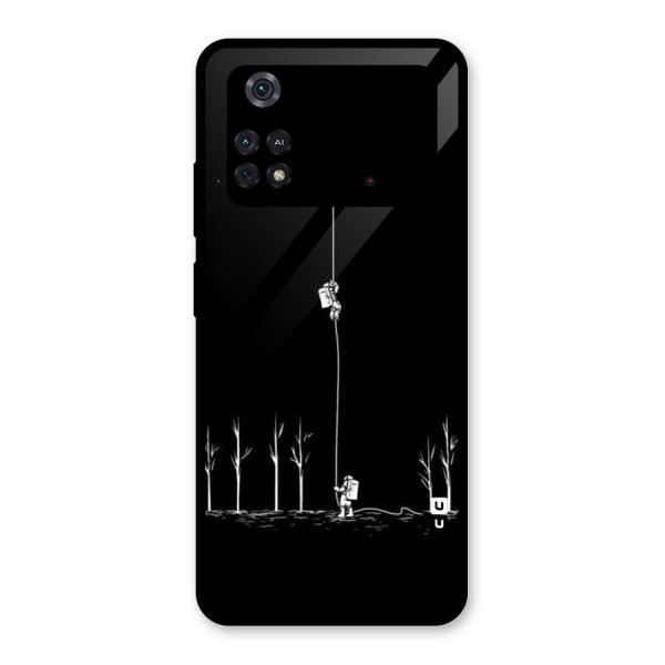 Moon Man Glass Back Case for Poco M4 Pro 4G