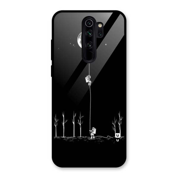 Moon Man Glass Back Case for Redmi Note 8 Pro