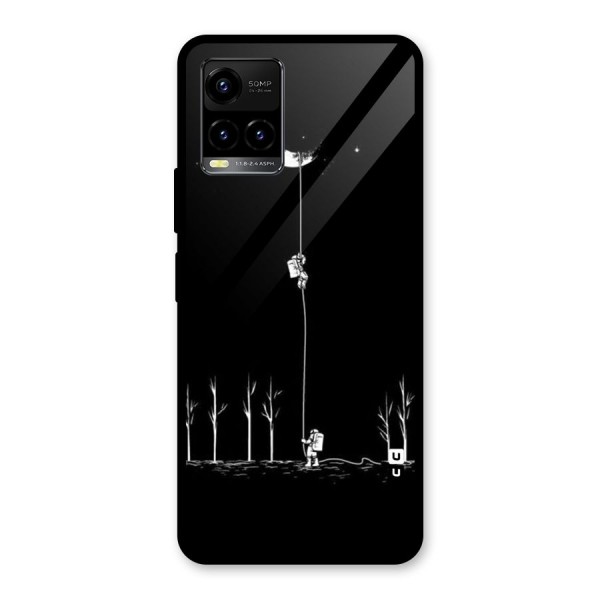 Moon Man Glass Back Case for Vivo Y21 2021