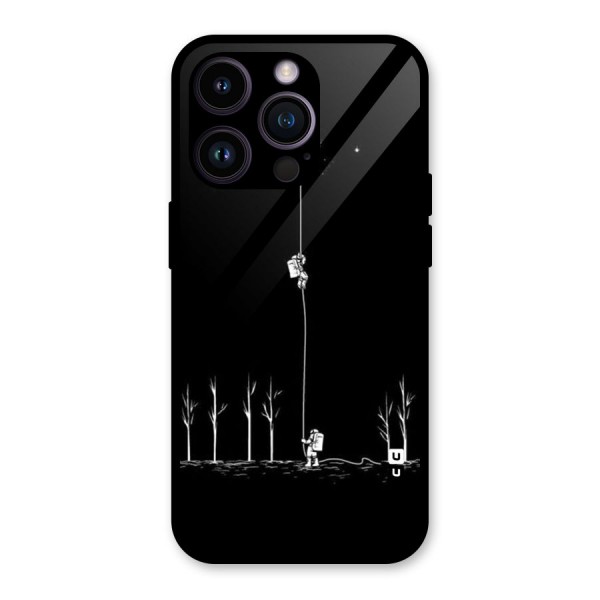 Moon Man Glass Back Case for iPhone 14 Pro