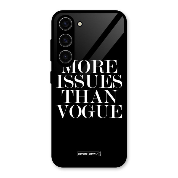 More Issues than Vogue (Black) Glass Back Case for Galaxy S23